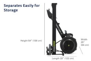 Concept2 RowErg Modell D mit Standardbeinen, Luftwiderstand, Rudergerät, Schwarz – Bild 30