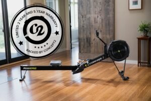 Concept2 RowErg Modell D mit Standardbeinen, Luftwiderstand, Rudergerät, Schwarz – Bild 33