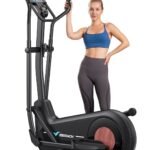 MERACH Crosstrainer mit 47 cm Schrittlänge, Magnetwiderstand, 16 Stufen, App, bis 180 kg