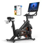 MERACH Heimtrainer mit 21,5" drehbarem FHD-Bildschirm, automatischem Widerstand, App, bis 150 kg