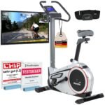 skandika Morpheus Ergometer mit 12 kg Schwungmasse, 32 Widerstandsstufen, 24 Programme, Kinomap, bis 150 kg