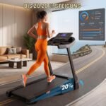 Aeriflo Laufband für Zuhause, 20 km/h, 20 % Steigung, 51 × 140 cm Lauffläche – Bild 4