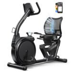 MERACH Liegeergometer mit 8 Widerstandsstufen, Bluetooth, App, LCD-Display & Herzfrequenzsensoren
