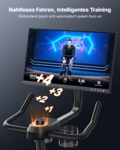 MERACH Heimtrainer mit 21,5" drehbarem FHD-Bildschirm, automatischem Widerstand, App, bis 150 kg – Bild 5