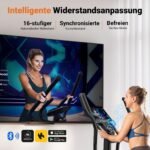 MERACH Crosstrainer mit 47 cm Schrittlänge, Magnetwiderstand, 16 Stufen, App, bis 180 kg – Bild 4