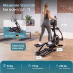 skandika Carbon P25-G Crosstrainer, klappbar, 32 Widerstandsstufen, Kinomap, bis 150 kg – Bild 8