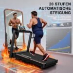 Decorcn klappbares Laufband mit Steigung, bis 16 km/h und 150 kg Belastbarkeit – Bild 7