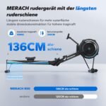 MERACH Rudergerät für Zuhause mit Luftwiderstand, 10 Stufen und App-Steuerung – Bild 10