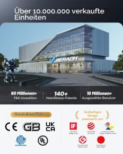 MERACH Heimtrainer mit 21,5" drehbarem FHD-Bildschirm, automatischem Widerstand, App, bis 150 kg – Bild 17