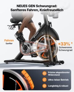 MERACH Heimtrainer mit 21,5" drehbarem FHD-Bildschirm, automatischem Widerstand, App, bis 150 kg – Bild 10