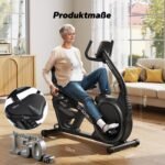 MERACH Liegeergometer mit 8 Widerstandsstufen, Bluetooth, App, LCD-Display & Herzfrequenzsensoren – Bild 12
