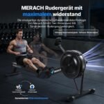MERACH Rudergerät für Zuhause mit Luftwiderstand, 10 Stufen und App-Steuerung – Bild 2