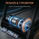 Aeriflo Laufband für Zuhause, 20 km/h, 20 % Steigung, 51 × 140 cm Lauffläche – Bild 3