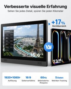 MERACH Heimtrainer mit 15,6" drehbarem FHD-Bildschirm, Magnetwiderstand, App, bis 136 kg – Bild 2