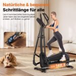 MERACH Crosstrainer mit 47 cm Schrittlänge, Magnetwiderstand, 16 Stufen, App, bis 180 kg – Bild 3