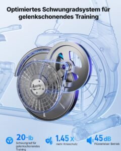 MERACH Liegeergometer mit 8 Widerstandsstufen, Bluetooth, App, LCD-Display & Herzfrequenzsensoren – Bild 6