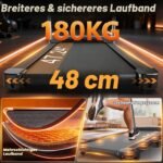 Kitopa Laufband für Zuhause, klappbar, 48 × 120 cm Lauffläche, 18 % Steigung – Bild 11